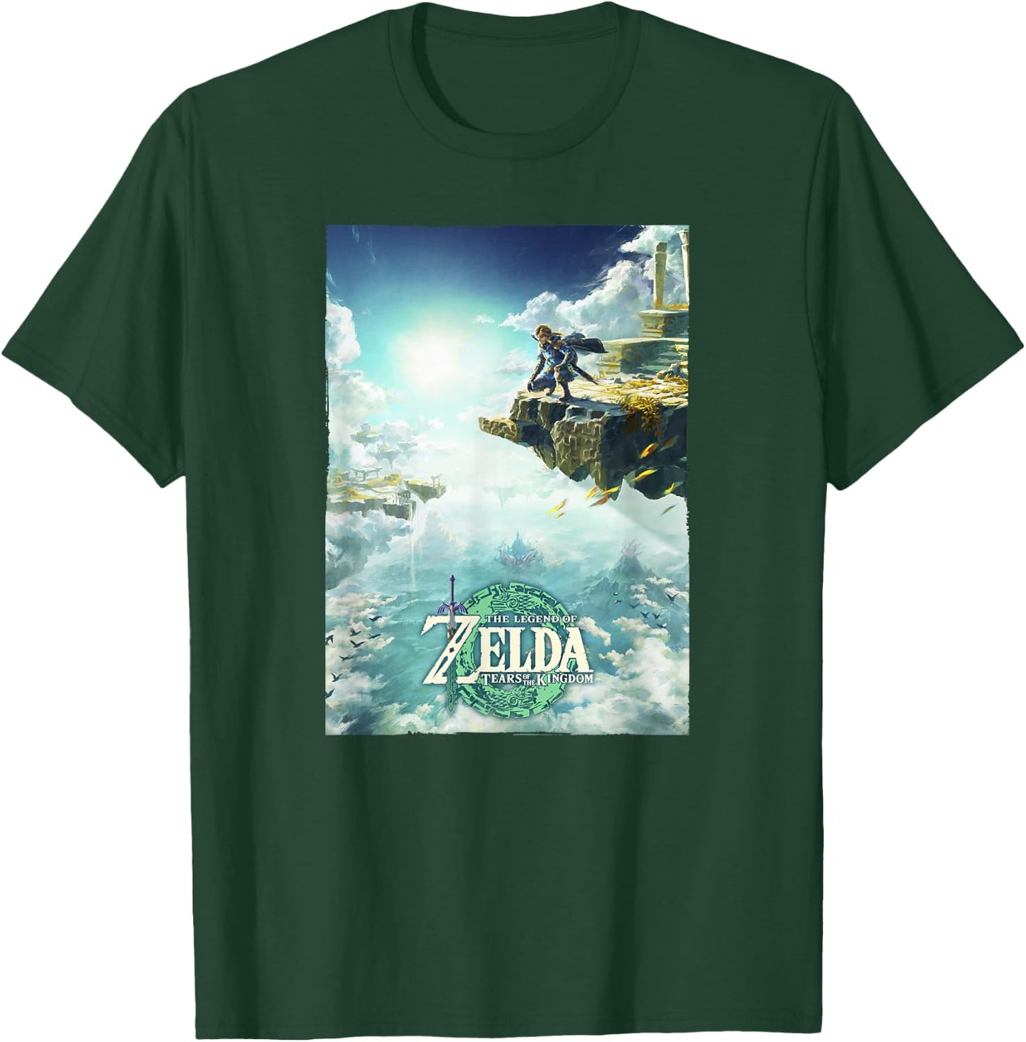 The Legend of Zelda Tears of The Kingdom Cloudy Link Poster T-Shirt - T-Shirt | Forest