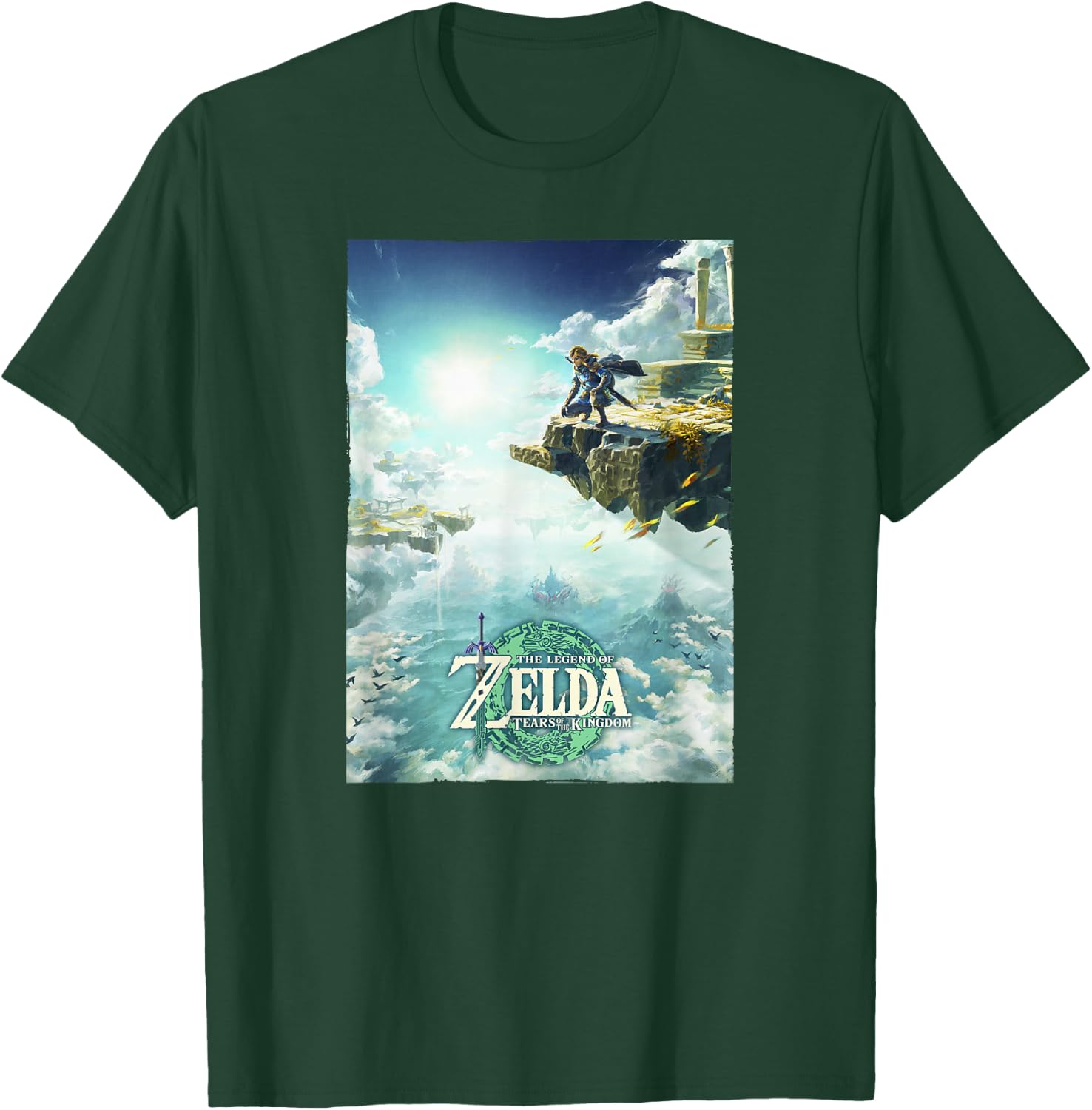 The Legend of Zelda Tears of The Kingdom Cloudy Link Poster T-Shirt - T-Shirt | Forest