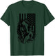American Flag Horseback Riding Apparel - Horse T-Shirt - T-Shirt | Forest
