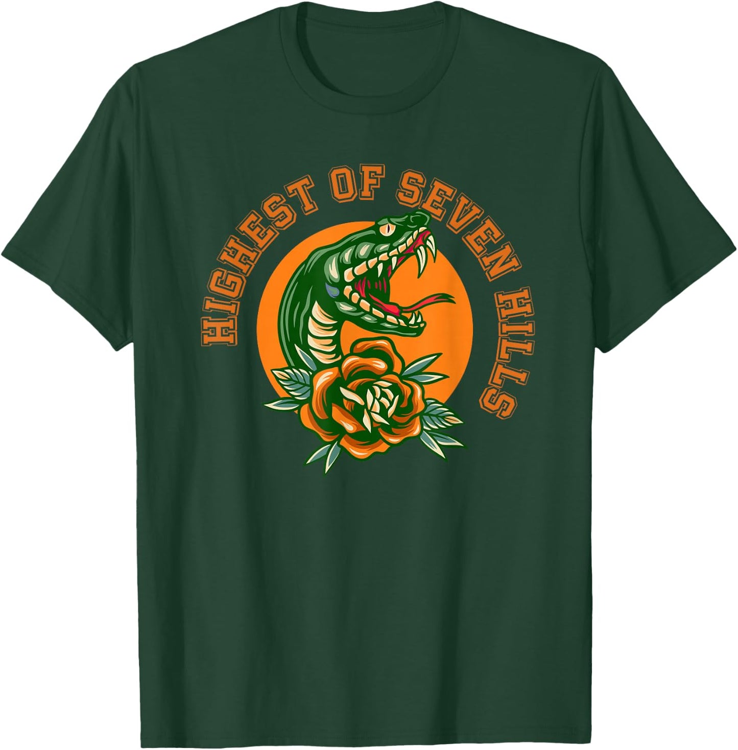 Highest of Seven Hills Rattler and Rose T-Shirt - T-Shirt | Forest