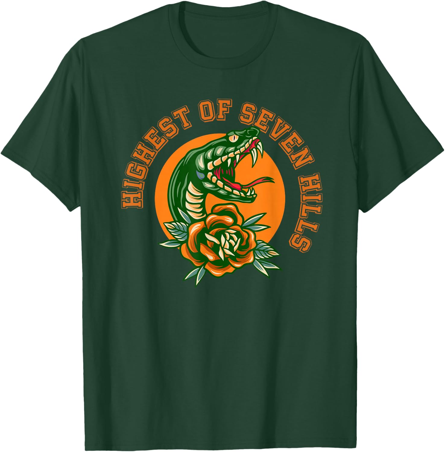 Highest of Seven Hills Rattler and Rose T-Shirt - T-Shirt | Forest