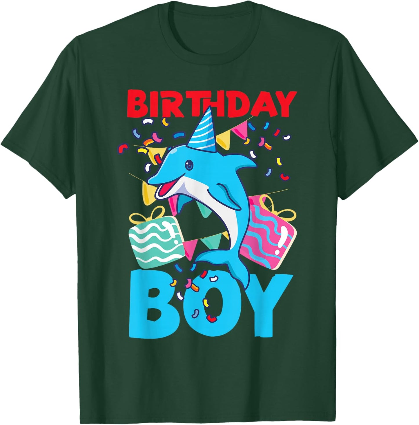 Dolphin Birthday Birthday Boy T-Shirt - T-Shirt | Forest