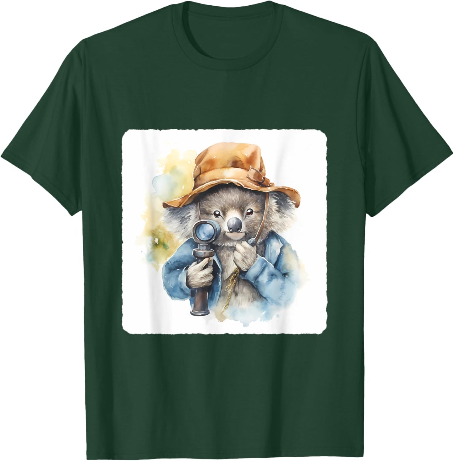 Koala Detective With A Spyglass. Investigation, Mystery T-Shirt - T-Shirt | Forest