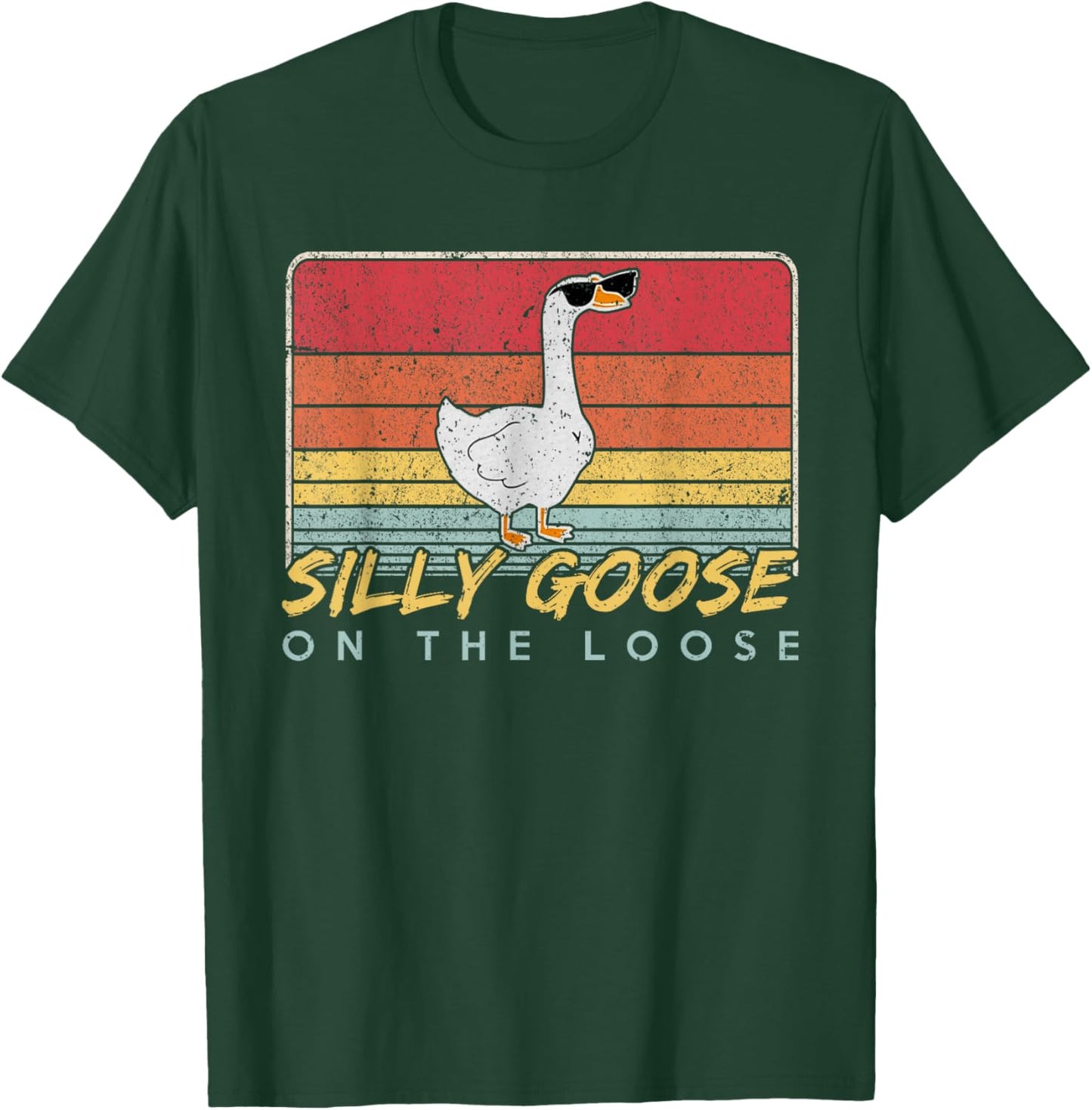 Graphic Men, Funny Shirts , Silly Goose T-Shirt - T-Shirt | Forest
