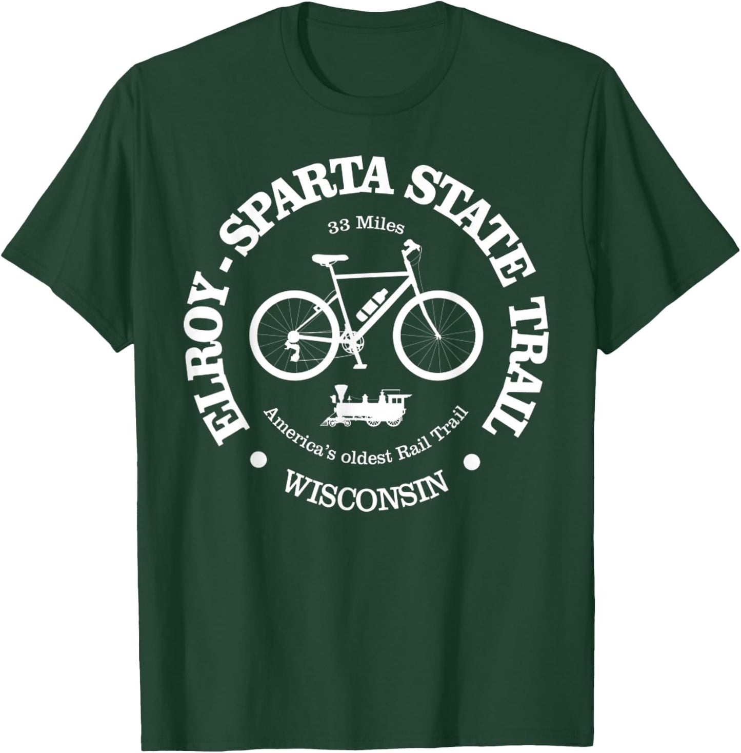 Elroy Sparta State Trail, Cycling For Bicycle Rail Trail T-Shirt - T-Shirt | Forest