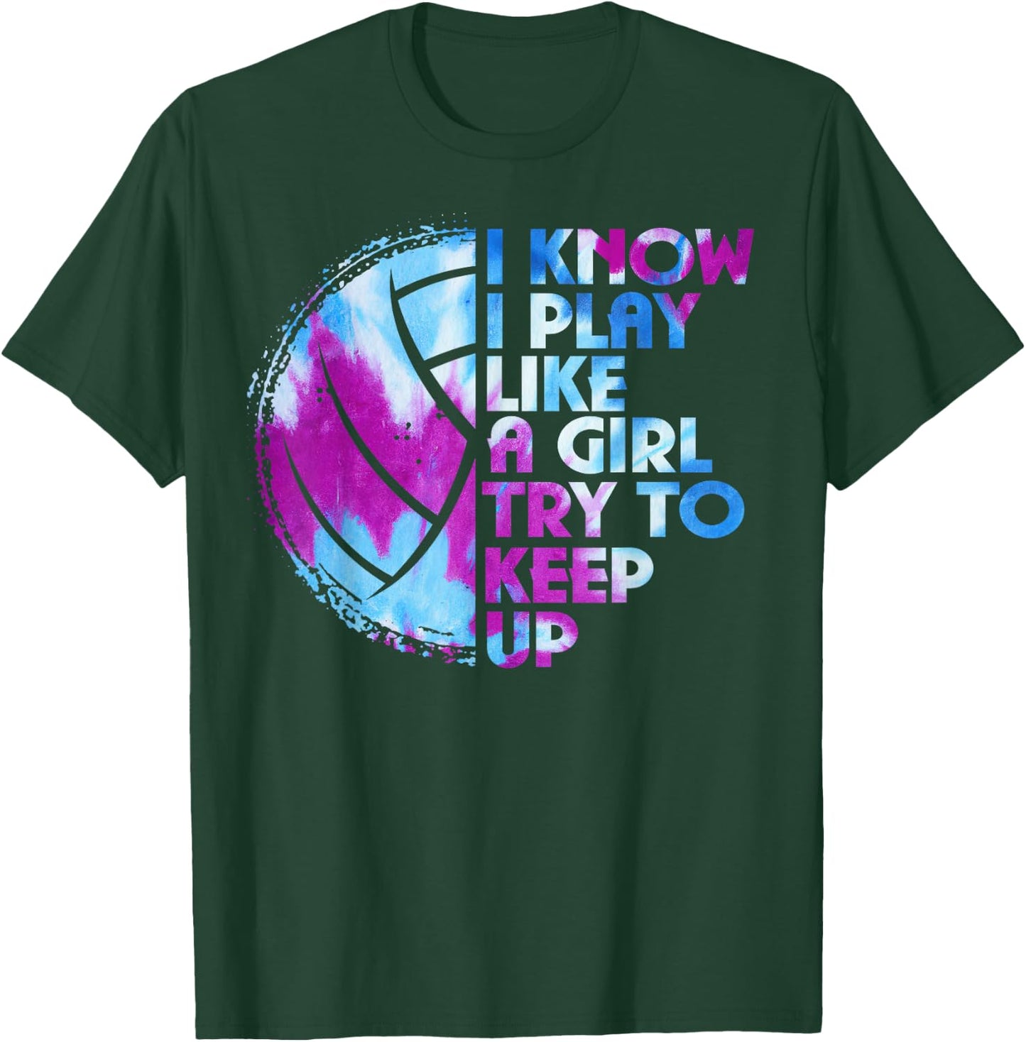 Funny Volleyball Girls Women Youth Teen Lovers Matching Team T-Shirt - T-Shirt | Forest