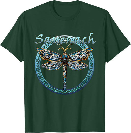 Sassenach Gaelic Dragonfly Scottish Outlander T-Shirt - T-Shirt | Forest