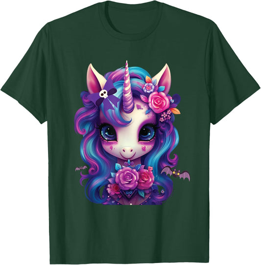 Cute Unicorn Halloween Girls Costume T-Shirt - T-Shirt | Forest
