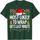 Most Likely To Wrap Gifts Last Minute Funny Family Christmas T-Shirt - T-Shirt | Forest