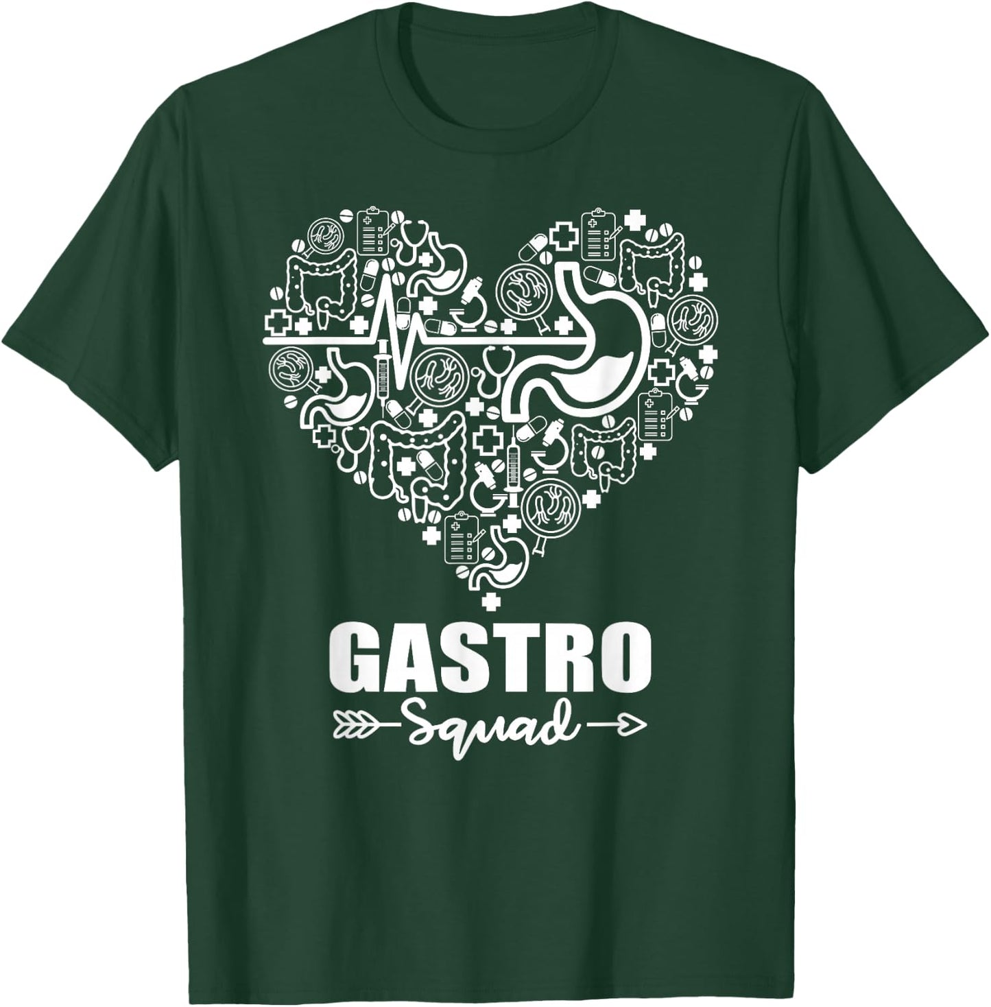 Gastro Squad Heart Funny Gastroenterology Team T-Shirt - T-Shirt | Forest