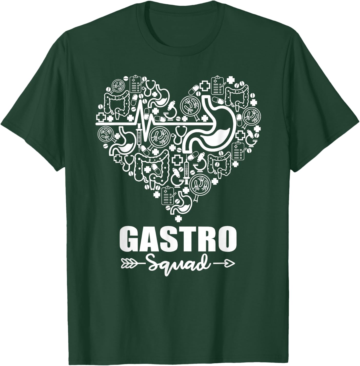 Gastro Squad Heart Funny Gastroenterology Team T-Shirt - T-Shirt | Forest