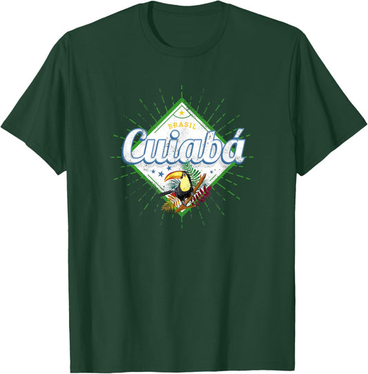 Cuiaba Mato Grosso Brazil Retro Toucan Vintage Souvenir T-Shirt - T-Shirt | Forest