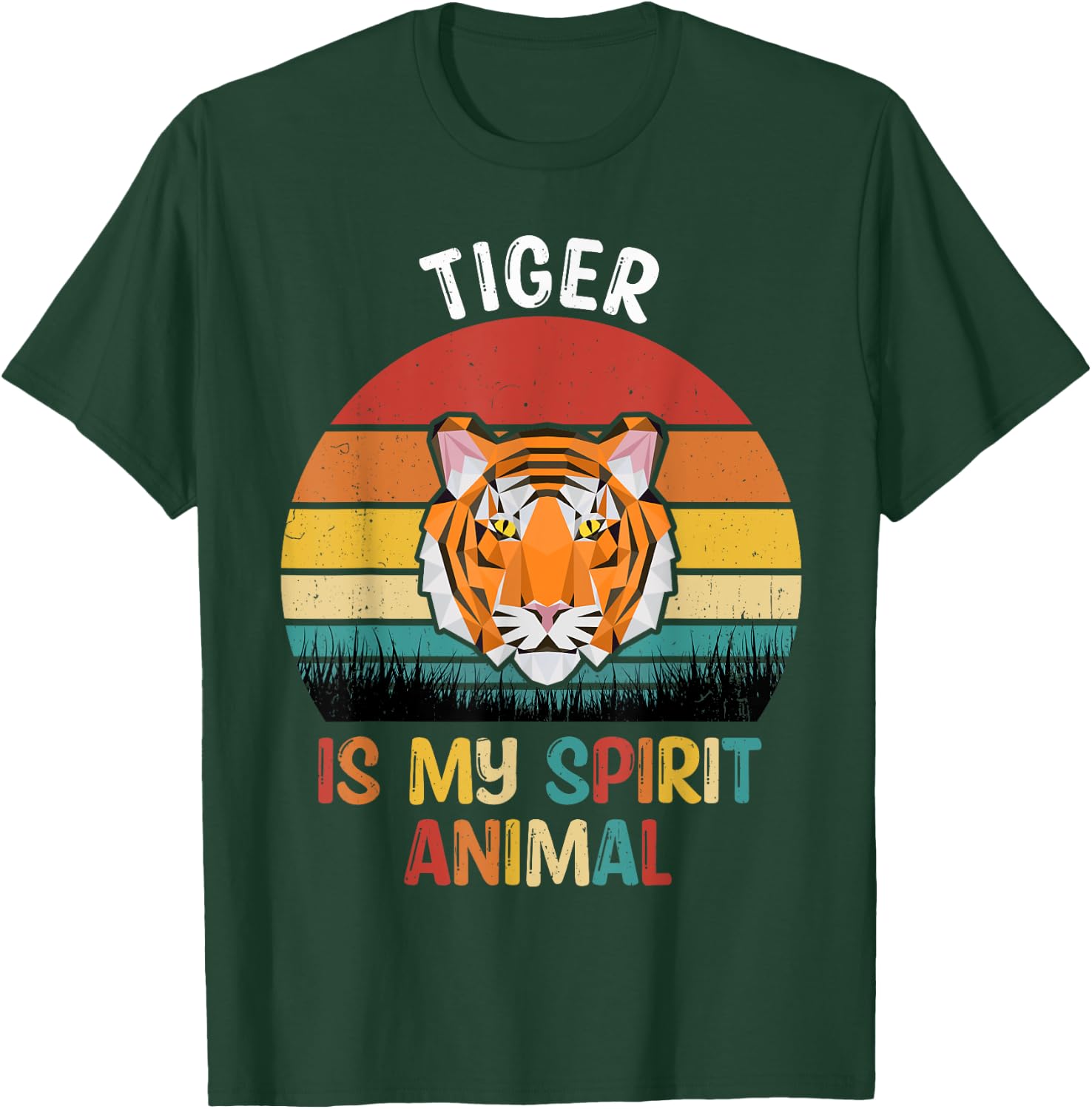 Tiger Is My Spirit Animal Funny Tiger Lover T-Shirt - T-Shirt | Forest