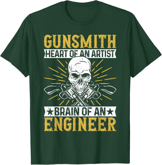 Funny Gunsmithing Firearms & Guns Lover Gunsmith T-Shirt - T-Shirt | Forest