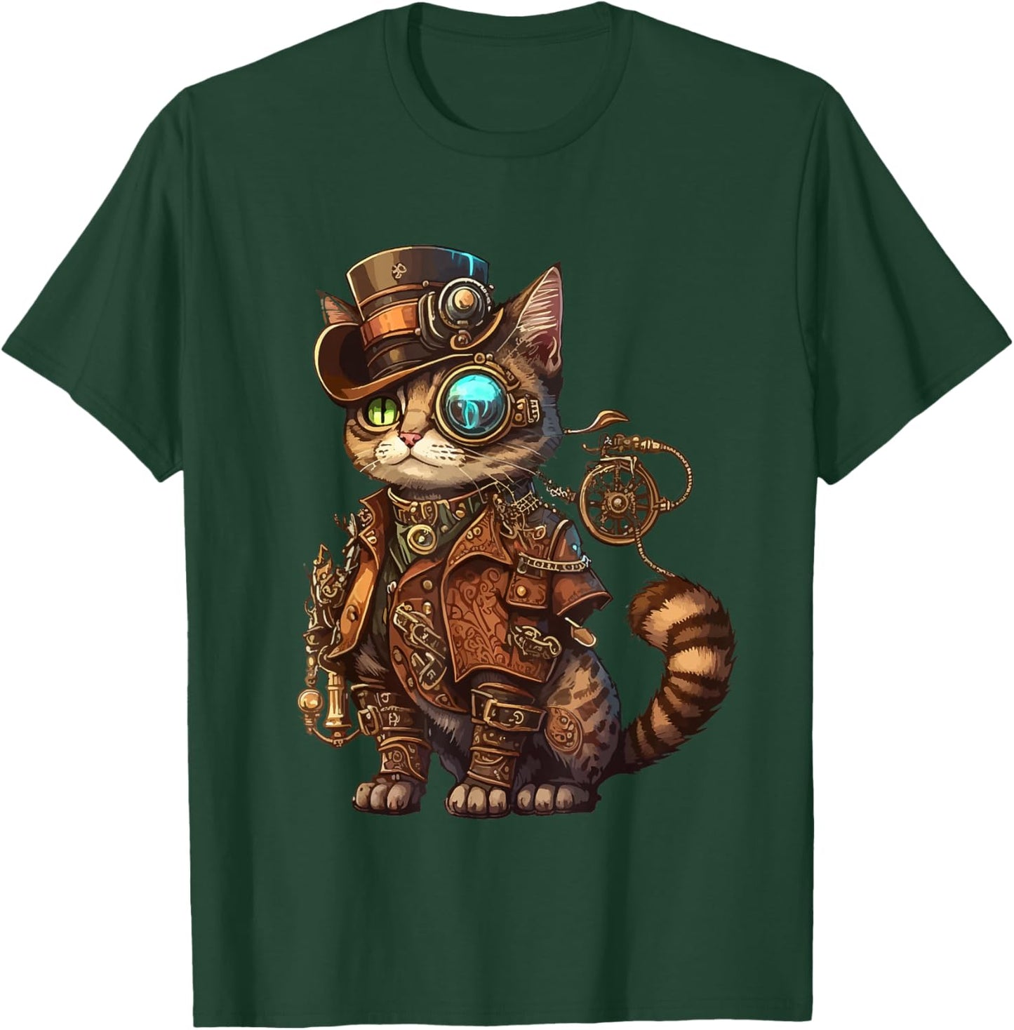 Steam Punk Cat Kitten Kitty Steampunk T-Shirt - T-Shirt | Forest