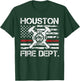 Houston Texas Fire Department Thin Red Line Fireman T-Shirt - T-Shirt | Forest