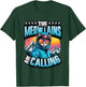 The Meowtains Are Calling Snowboard Cat Skiing T-Shirt - T-Shirt | Forest