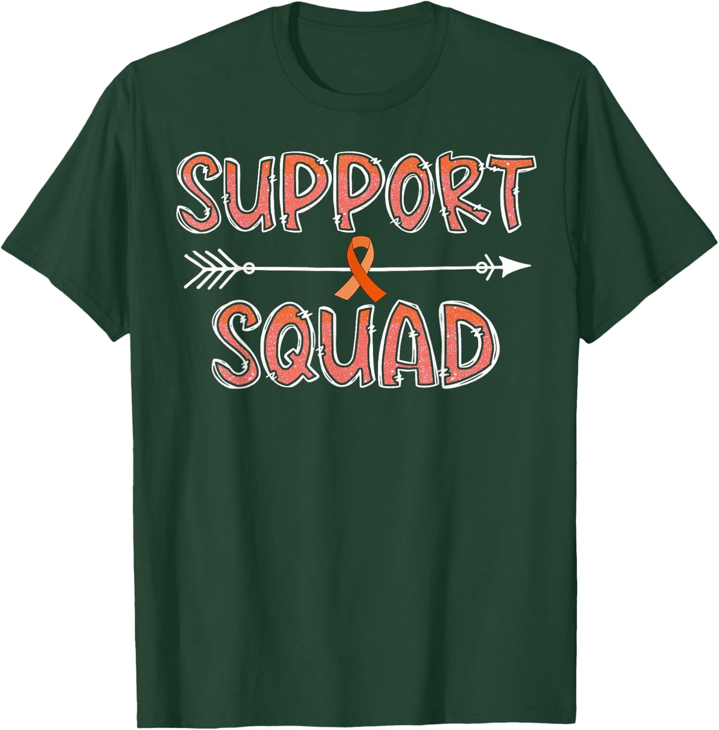 Family Support Squad Kidney Cancer Awareness Matching T-Shirt - T-Shirt | Forest