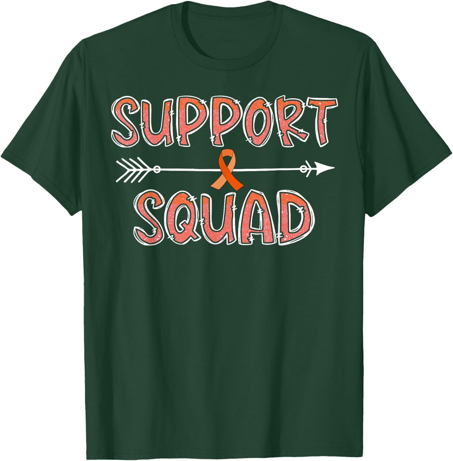 Family Support Squad Kidney Cancer Awareness Matching T-Shirt - T-Shirt | Forest