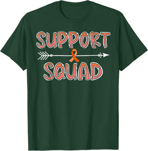 Family Support Squad Kidney Cancer Awareness Matching T-Shirt - T-Shirt | Forest