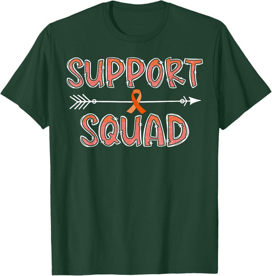 Family Support Squad Kidney Cancer Awareness Matching T-Shirt - T-Shirt | Forest