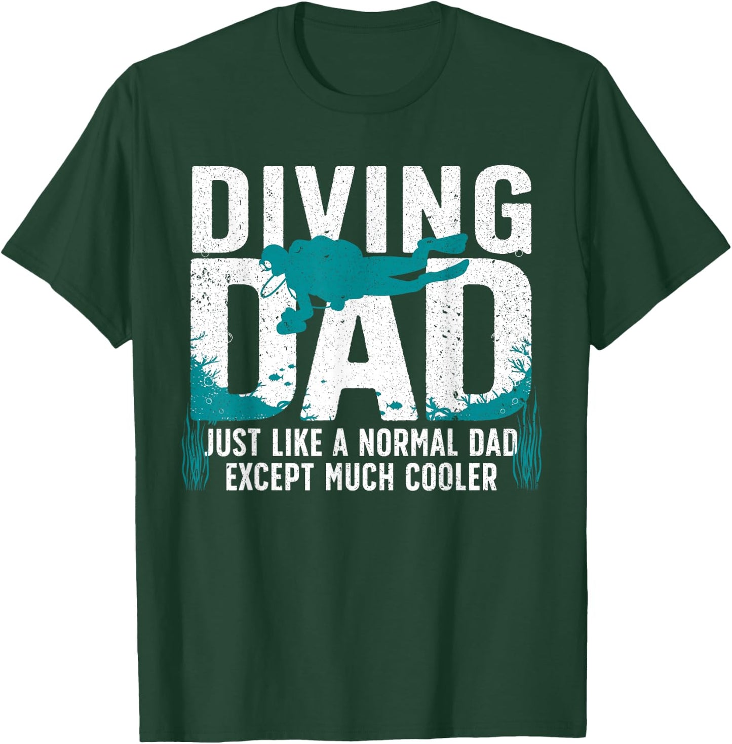 Cool Scuba Diving For Dad Men Ocean Scuba Diver Instructor T-Shirt - T-Shirt | Forest
