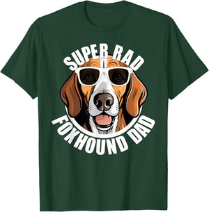 American Foxhound Dad Cute Dog in Sunglasses Funny Super Rad T-Shirt - T-Shirt | Forest