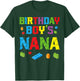 Master Builder Birthday Boy's Nana Building Bricks Blocks T-Shirt - T-Shirt | Forest