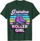 Grandma Roller Girl Roller Skating Birthday Matching Family T-Shirt - T-Shirt | Forest