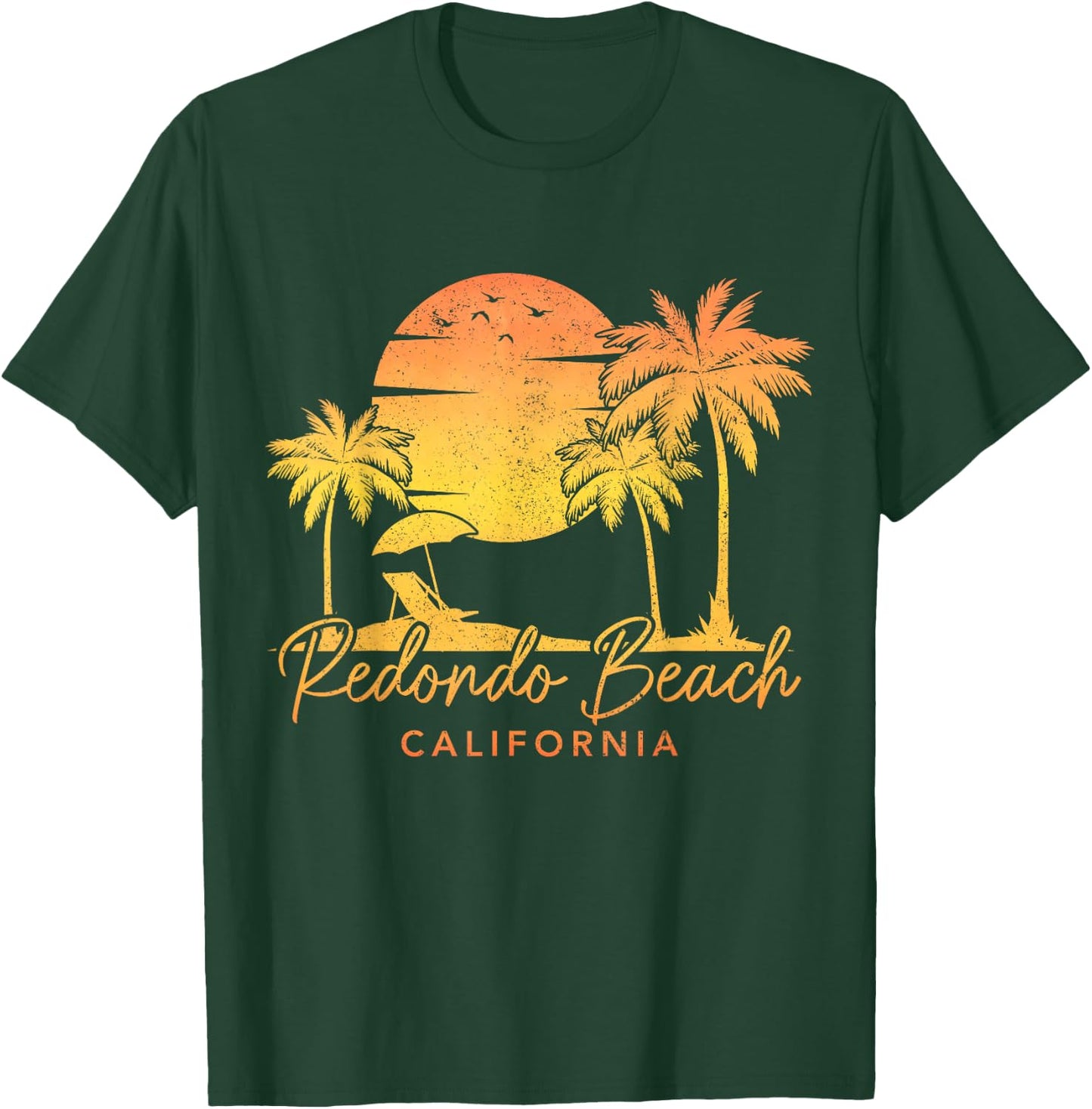 Redondo Beach California CA Surfer Vintage Style Retro T-Shirt - T-Shirt | Forest