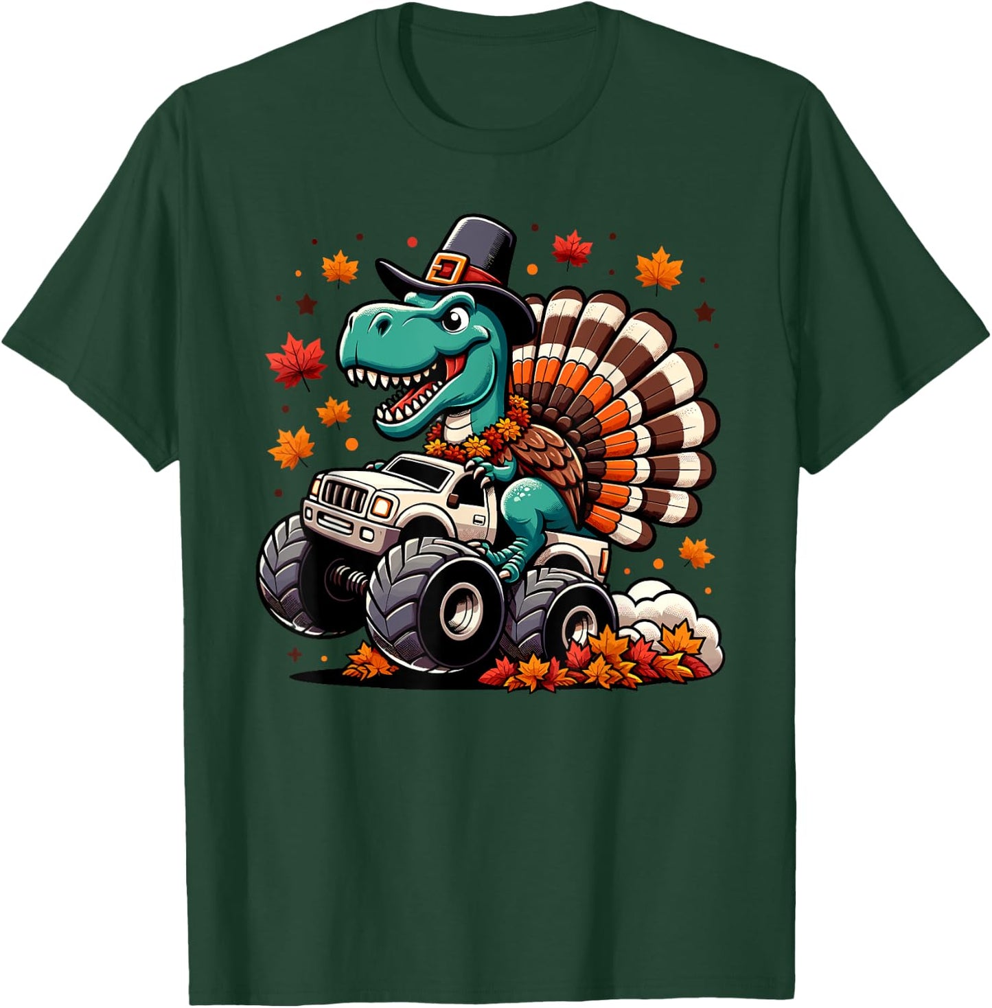 Boys Thanksgiving Shirt Kids Fall Shirts Toddler Boy 3t 4t 5 T-Shirt - T-Shirt | Forest