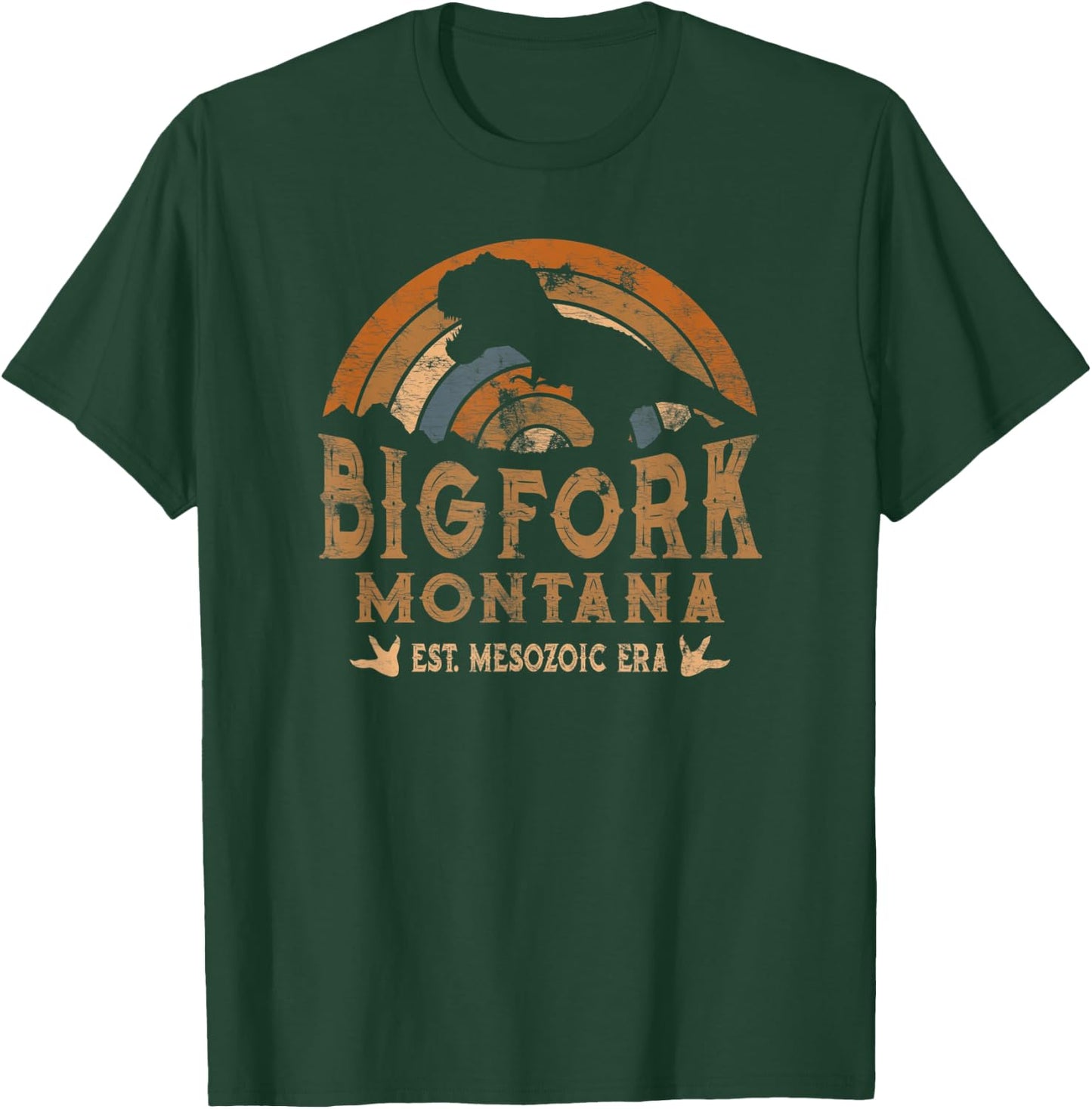 Bigfork Montana MT Dino Dinosaur Paleontology T-Rex T-Shirt - T-Shirt | Forest