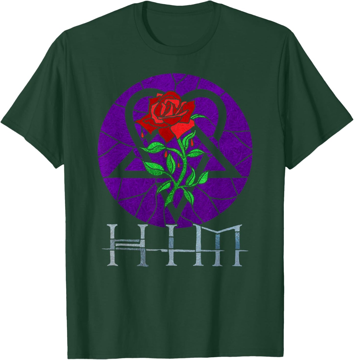 Ville Valo – HIM Stained Glass T-Shirt - T-Shirt | Forest