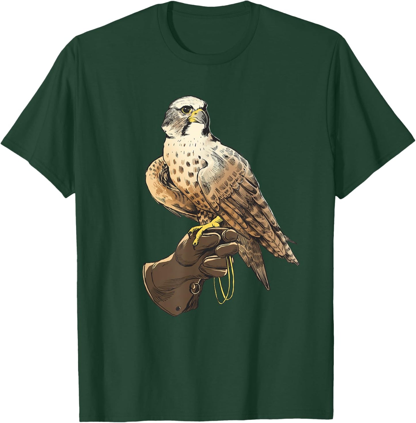 "Falcon Bird on Gloves for bird lover, nature lover T-Shirt - T-Shirt | Forest