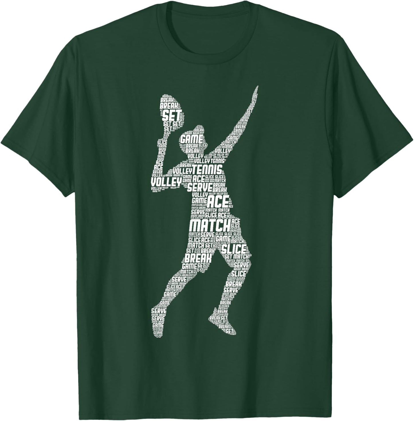 Tennis Player Boys Youth Men Kids T-Shirt - T-Shirt | Forest