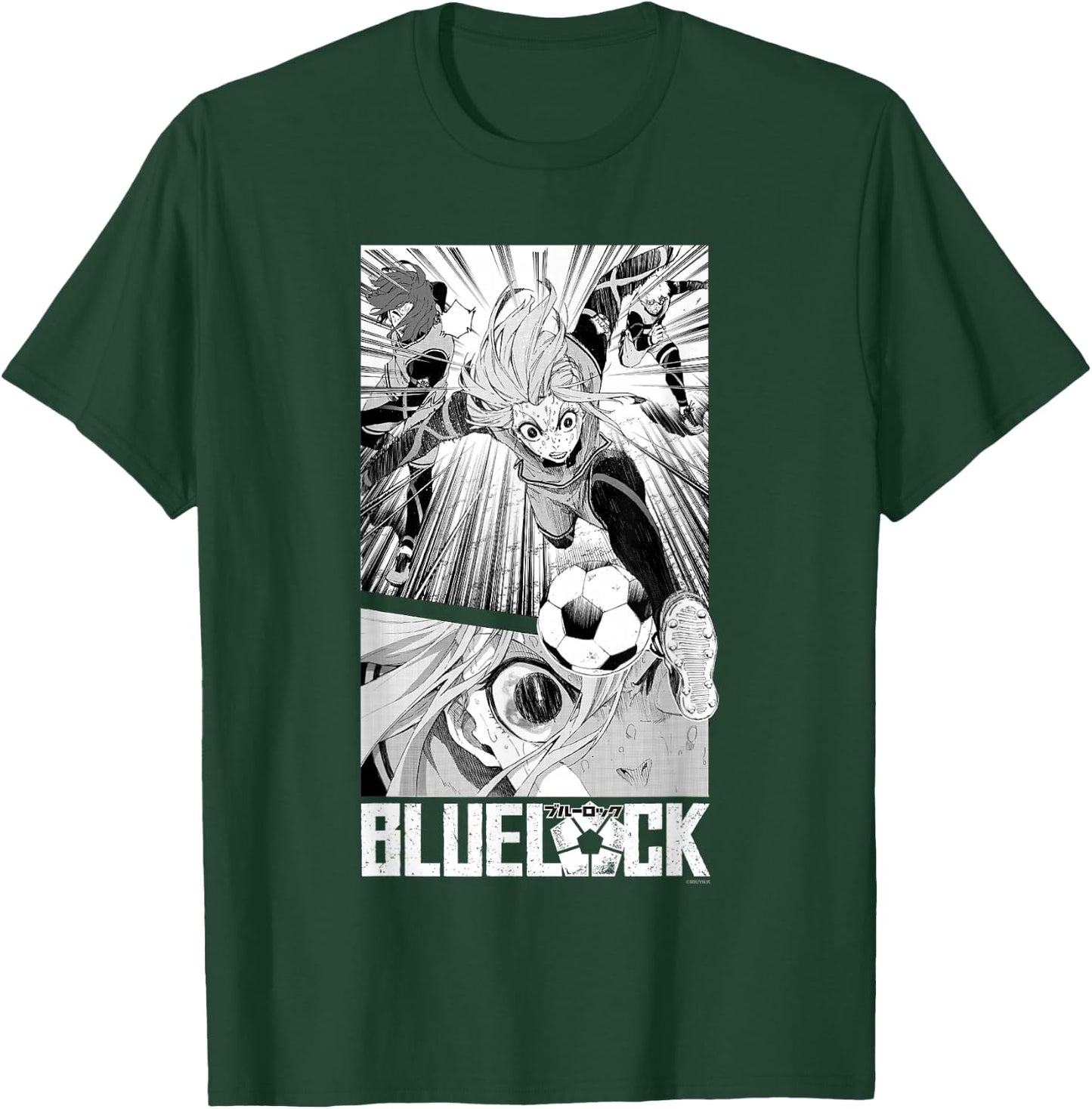 Blue Lock Hyoma Chigiri Running Through Big Chest Portrait T-Shirt - T-Shirt | Forest