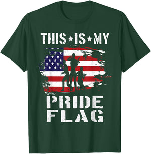This is my pride flag Usa American 4th of July Patriotic T-Shirt - T-Shirt | Forest