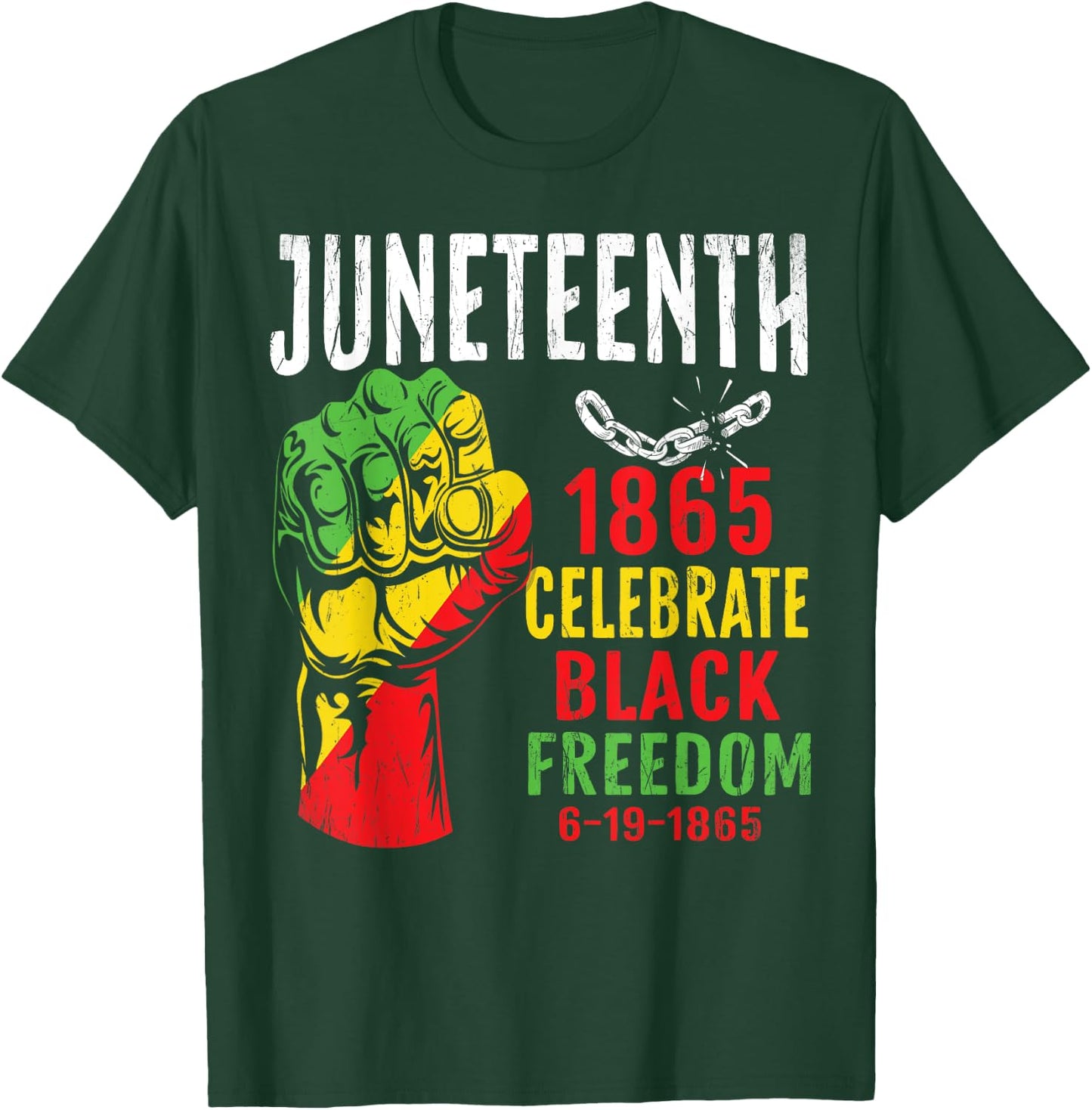 Juneteenth Celebrate Black Freedom Juneteenth Shirt African T-Shirt - T-Shirt | Forest