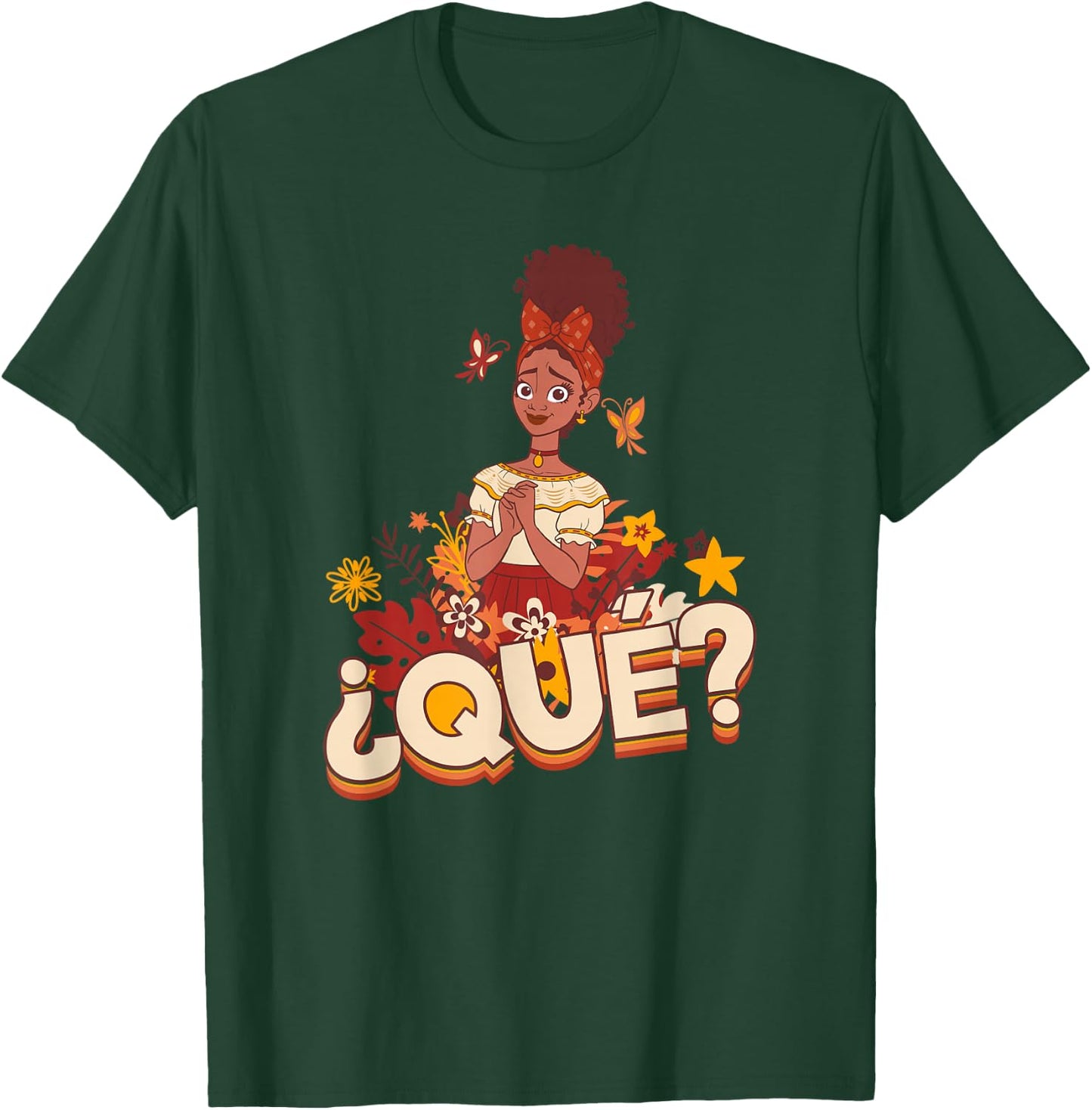 Disney Encanto Dolores Que Floral Butterflies T-Shirt - T-Shirt | Forest