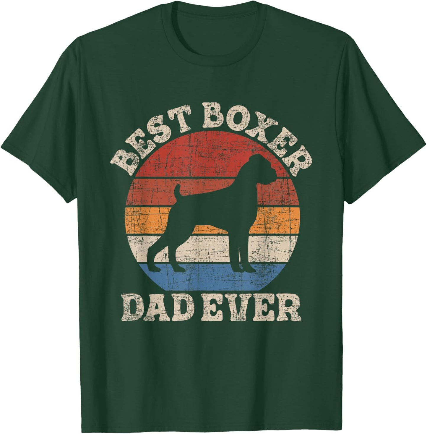 Best Boxer Dad Ever - Retro Vintage Animal Whisperer Puppy T-Shirt - T-Shirt | Forest
