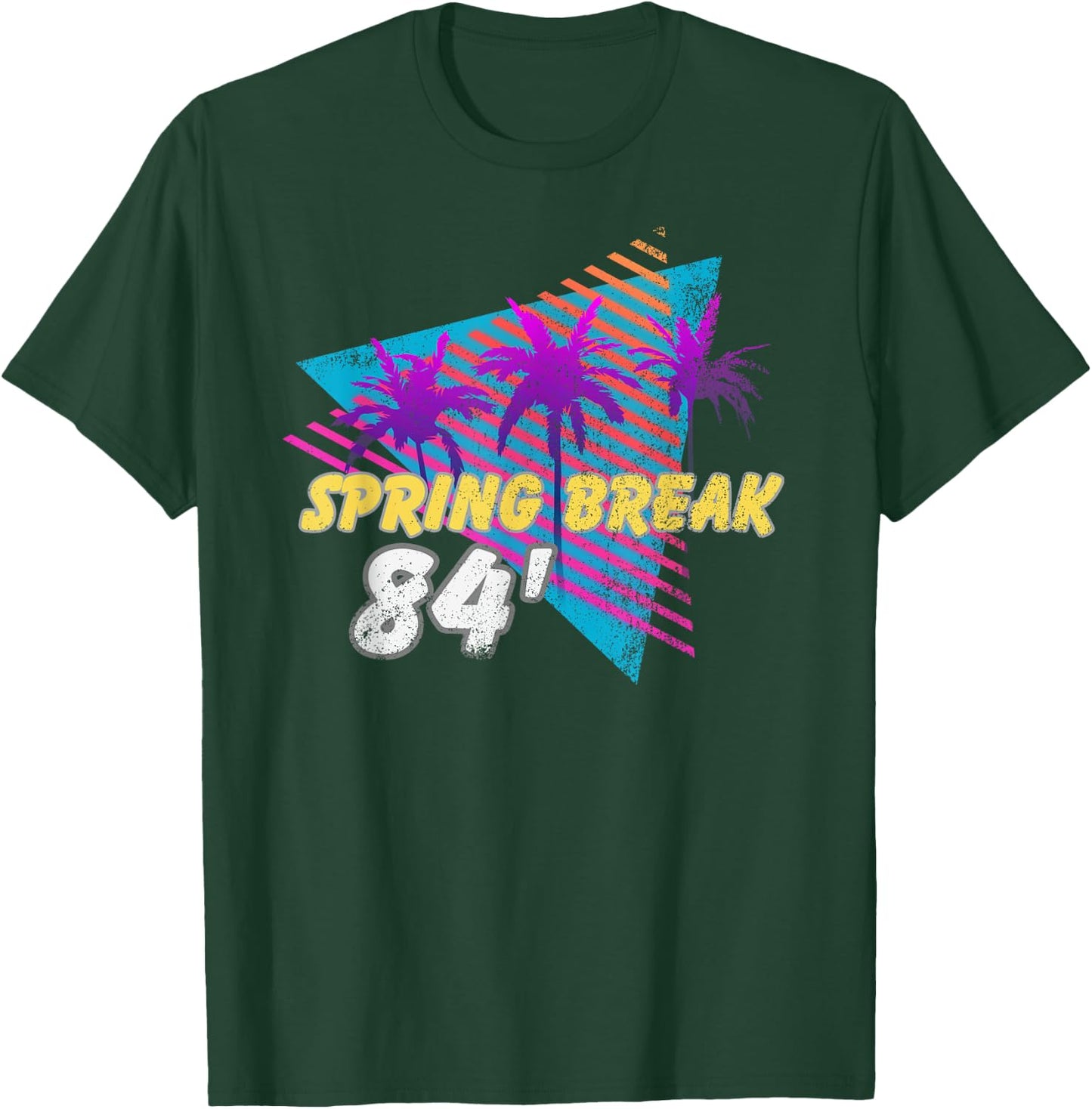 Spring Break 84 Retro 80s Theme Party Wear T-Shirt - T-Shirt | Forest