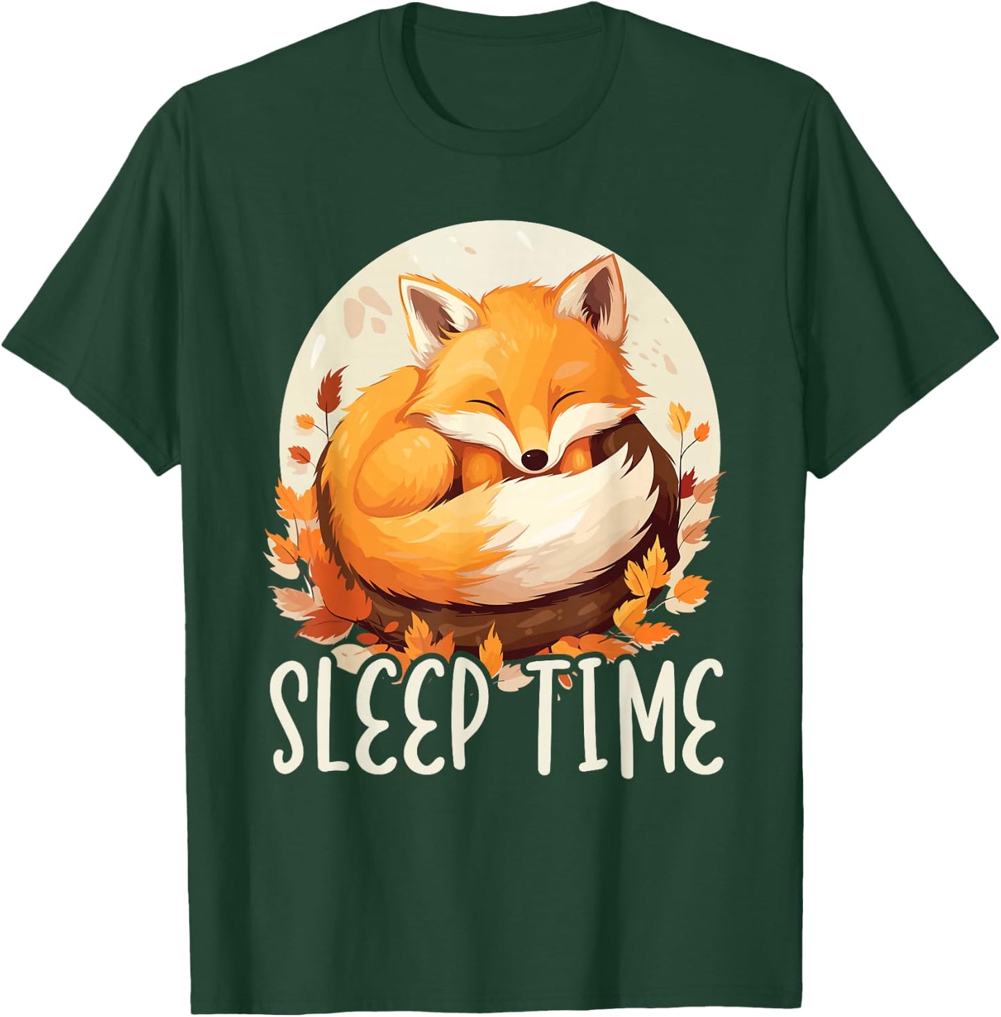 Sleeping Fox Sleepyhead Napping Sleep Fox Lover T-Shirt - T-Shirt | Forest