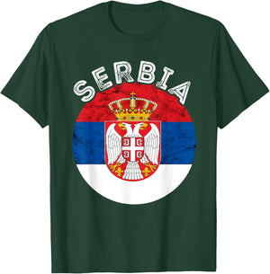 Serbia Serbian Pride Serbian Football Serbian Flag Srbija T-Shirt - T-Shirt | Forest