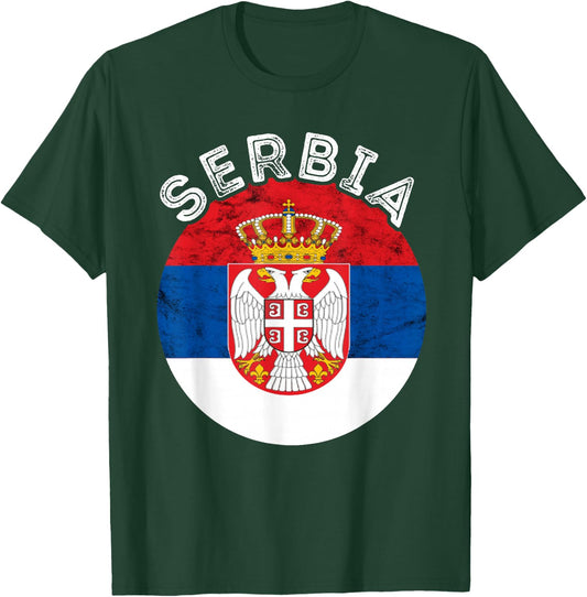 Serbia Serbian Pride Serbian Football Serbian Flag Srbija T-Shirt - T-Shirt | Forest