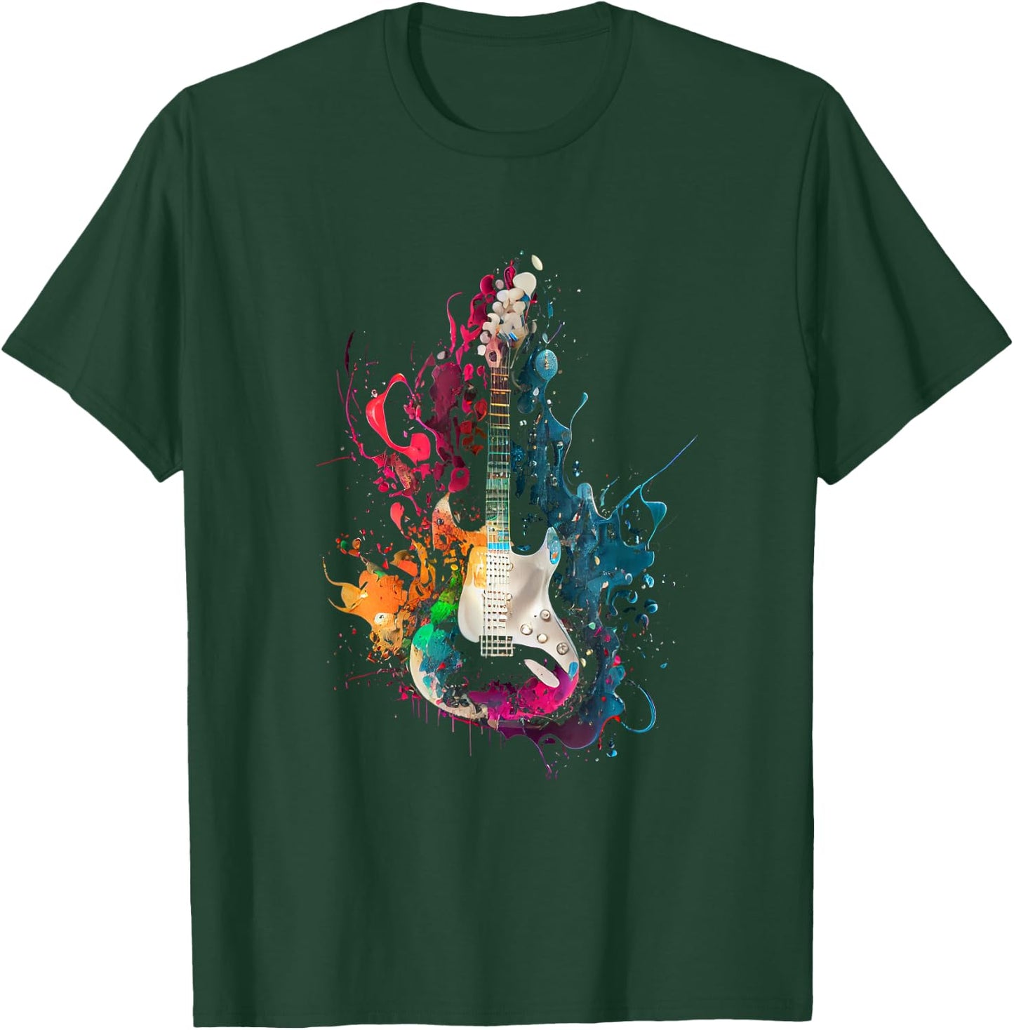 Guitars Musicians Guitarists T-Shirt - T-Shirt | Forest