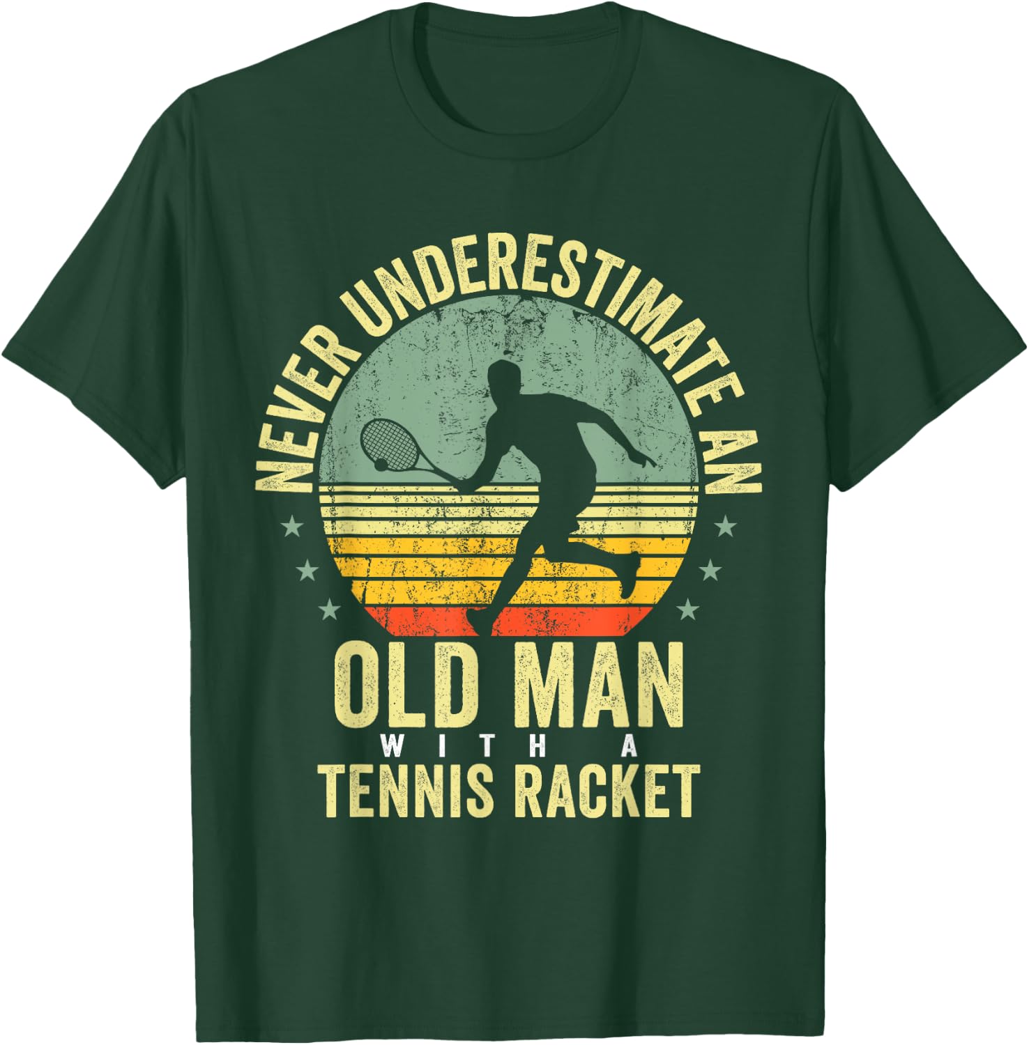 Tennis Shirt Women Kids Grandpa Tennis Player Racket T-Shirt - T-Shirt | Forest