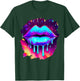 Rainbow Lips in Space Fashion Lip Art Design Print Colorful T-Shirt - T-Shirt | Forest