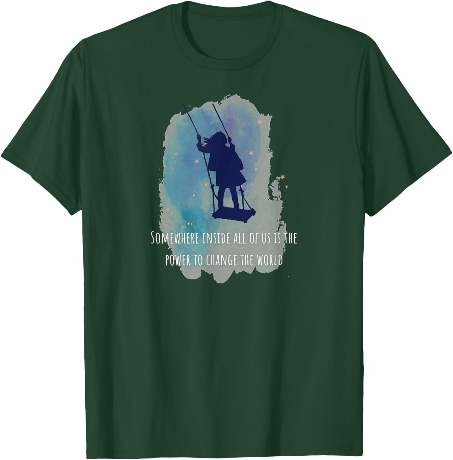 Matilda Watercolour Somewhere Inside All of Us T-Shirt - T-Shirt | Forest