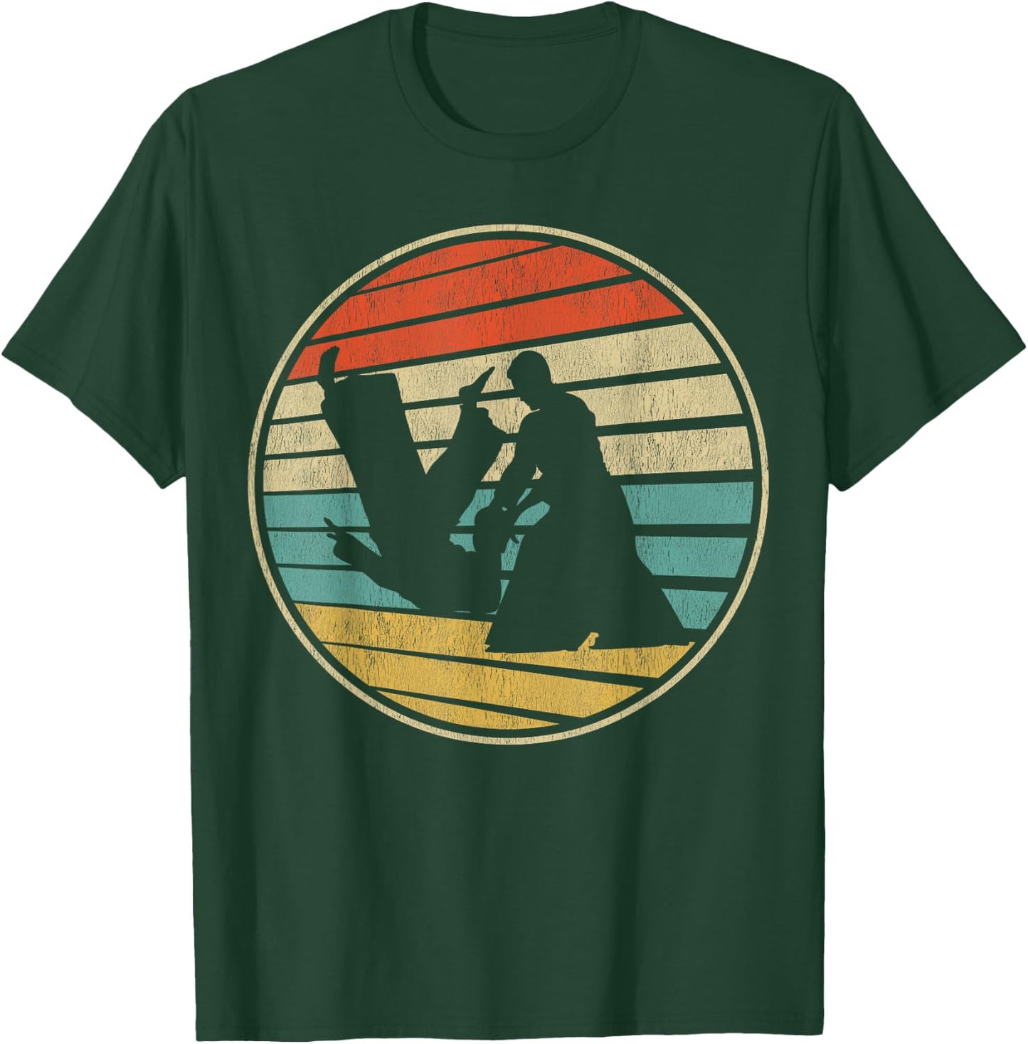 Cute Aikido Gift Retro Vintage 70s 80s Japanese Martial Art T-Shirt - T-Shirt | Forest
