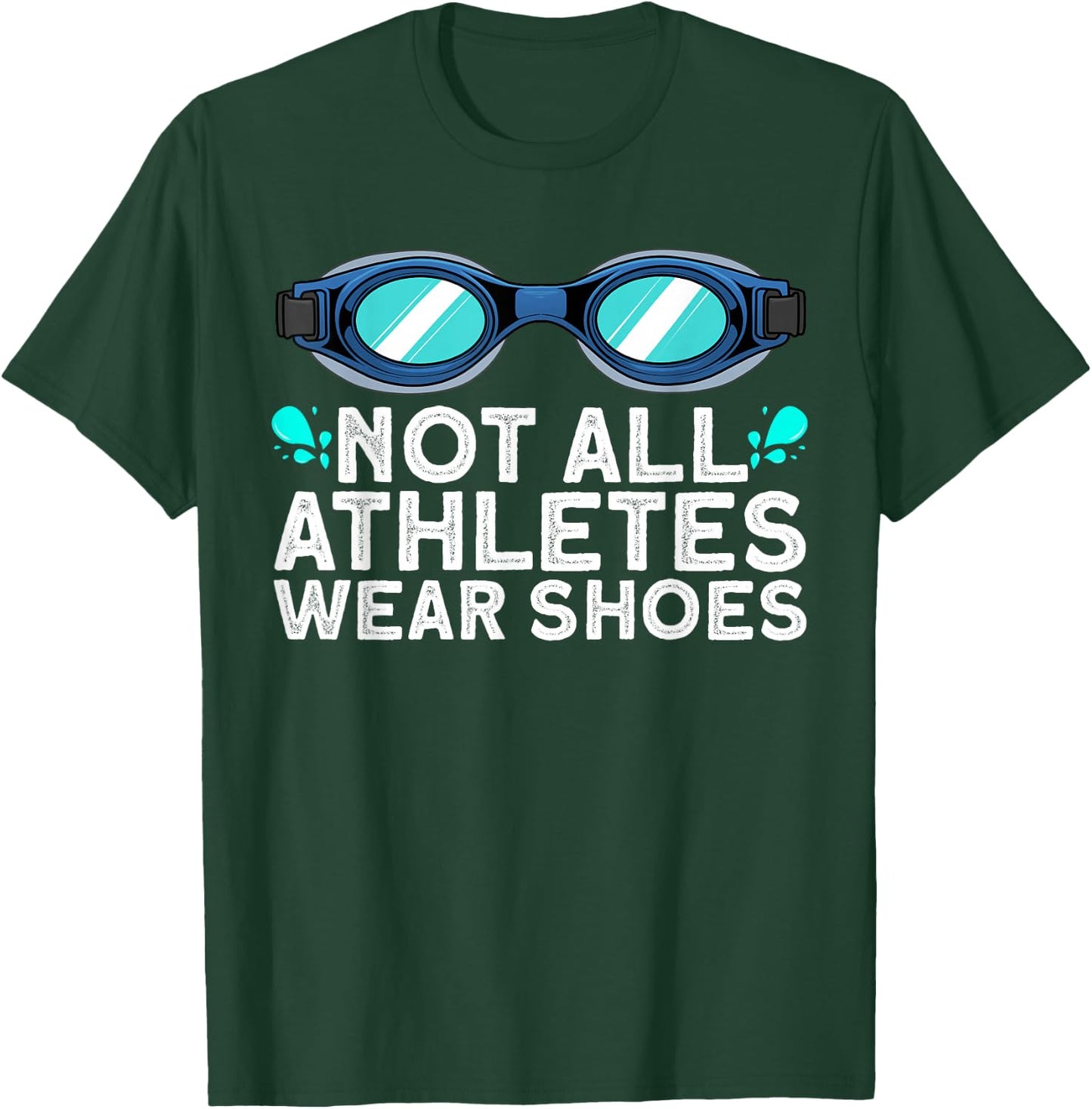 Cool Swimming Women Swimmer Swim Instructor Goggles T-Shirt - T-Shirt | Forest